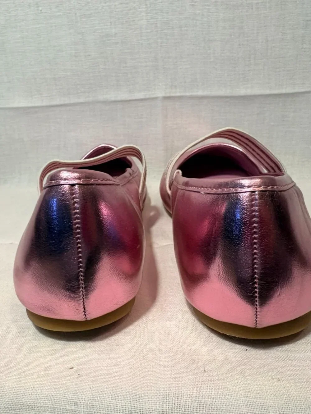 🌷Nordstrom Ballet Flats Metallic Pink Girls Size 4 🌷